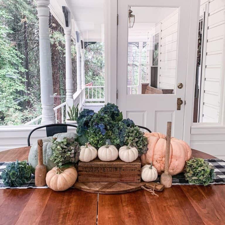 Sunroom Pumpkin Table Decor