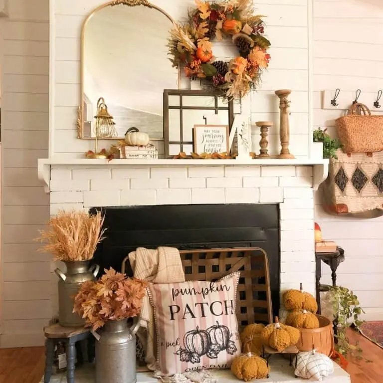 Vintage Halloween Fireplace Decor