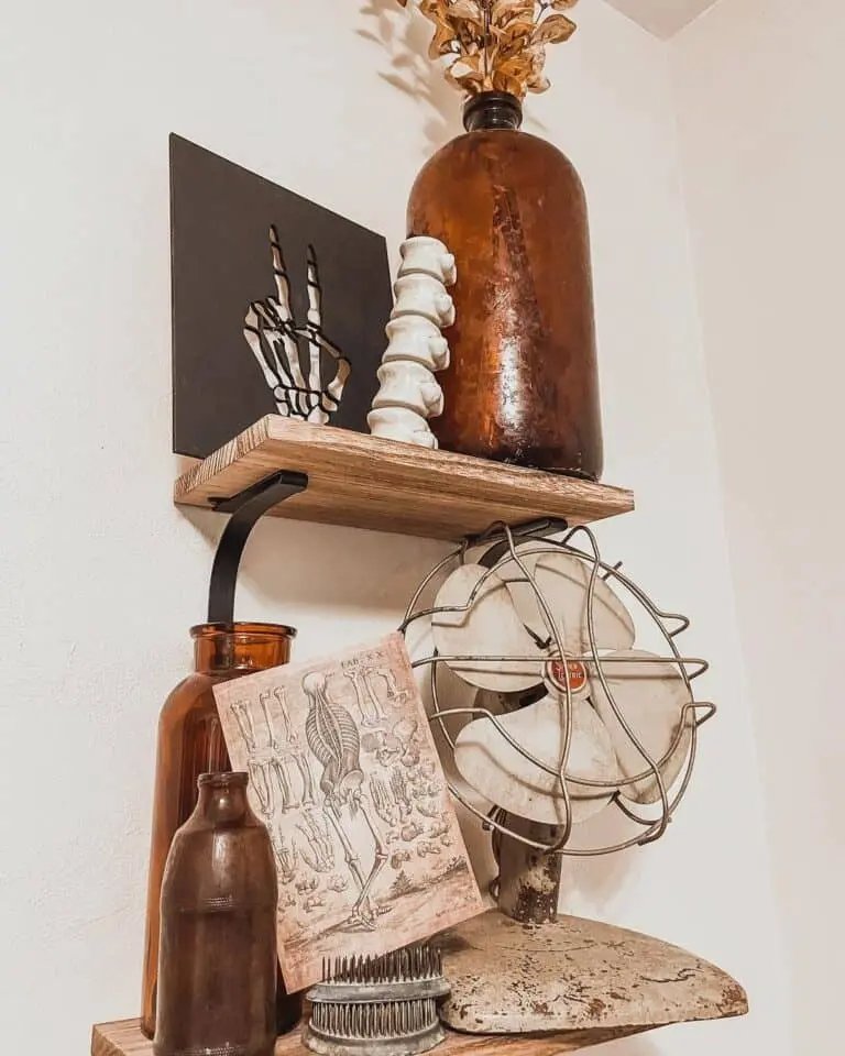 Vintage Halloween Floating Shelves
