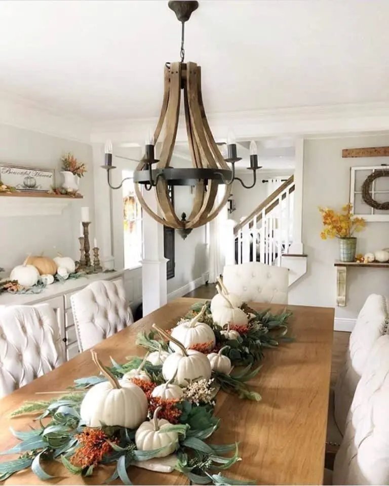 White Pumpkin Centerpiece
