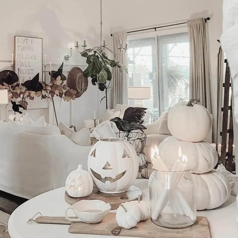 White Pumpkin Table Decor