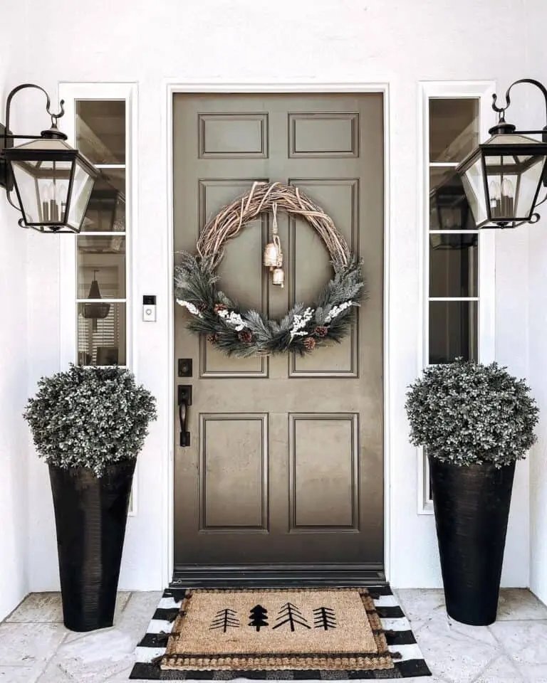 Black Door Christmas Wreath