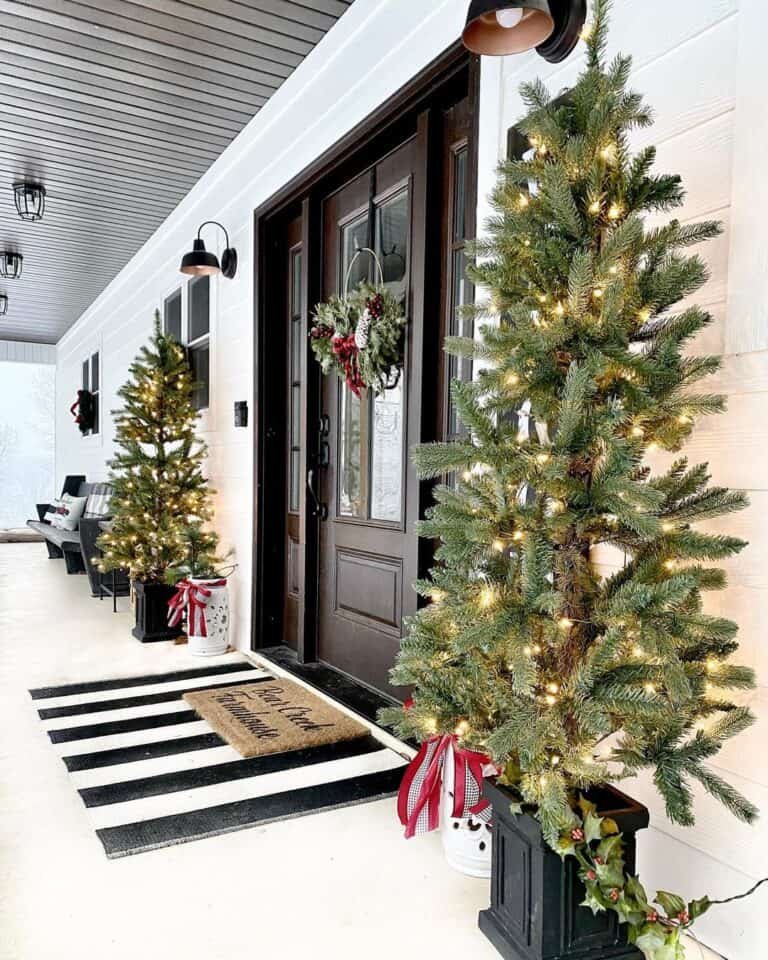 Black Farmhouse Porch