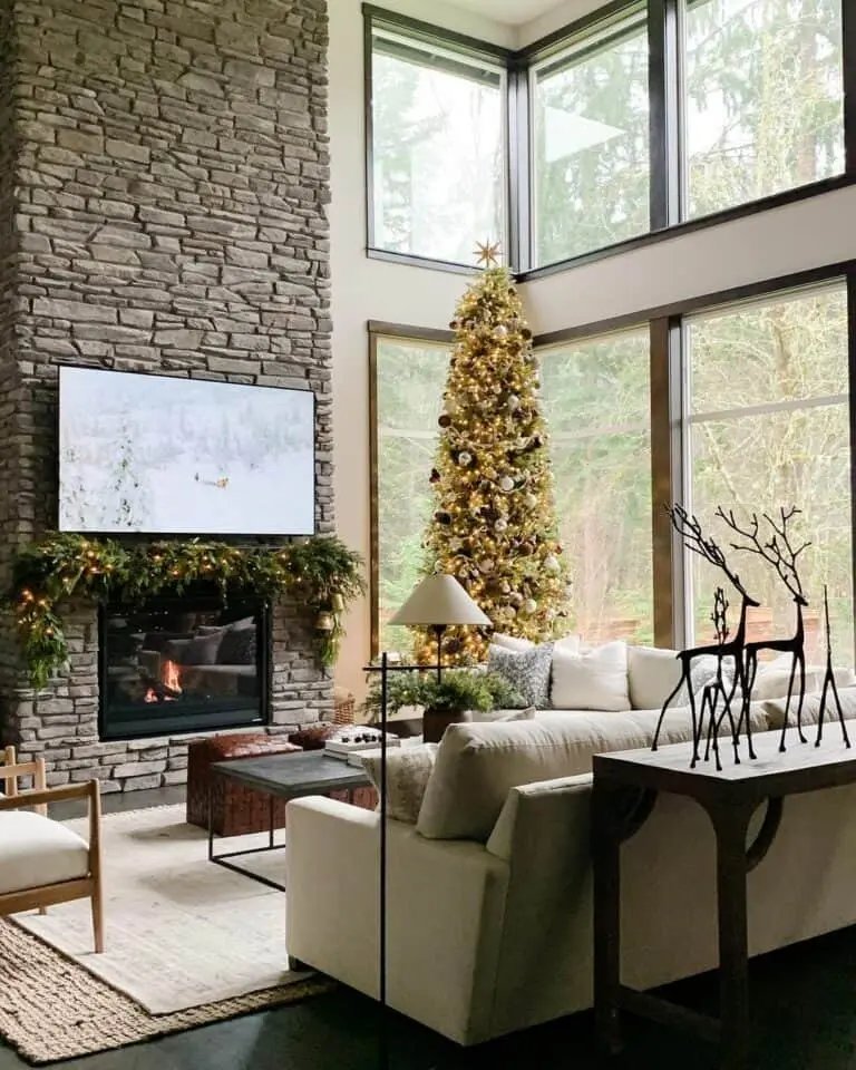 Black Reindeer Display