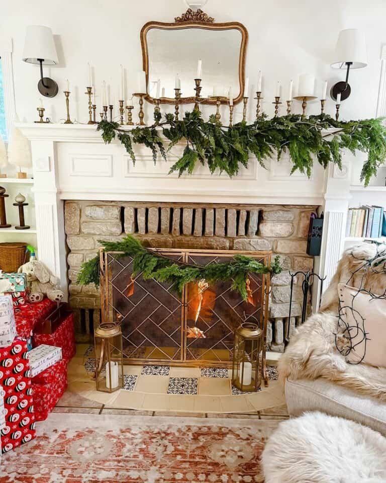 Bronze Mantel Candlesticks