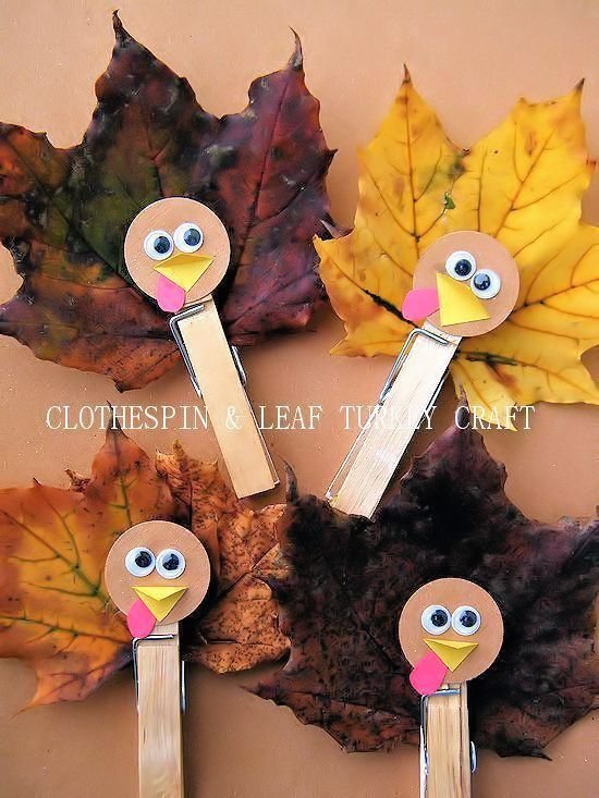 Clothespin Leaf Turkey