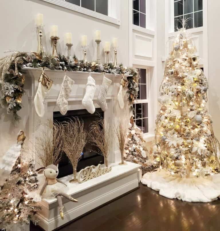 Cream Gold Mantel