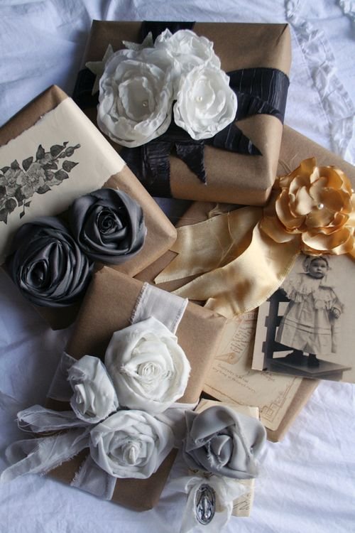 Fabric Flower Bows