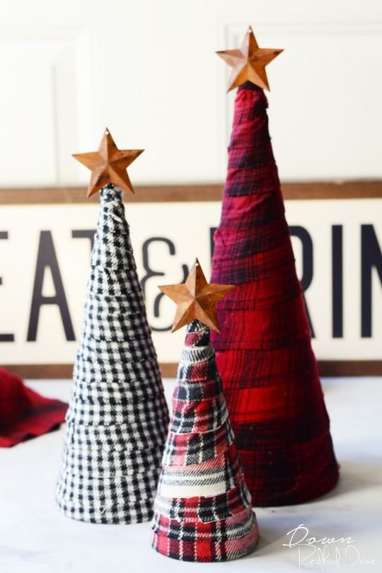 Fabric Scrap Trees