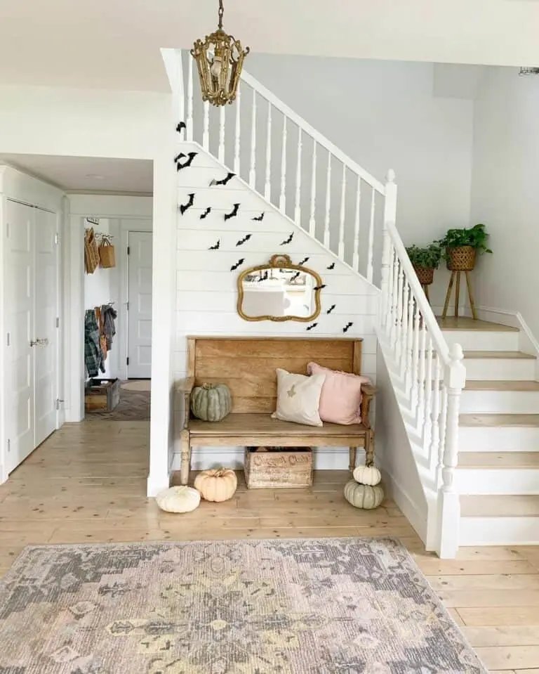 Fall Entryway with Bat Décor