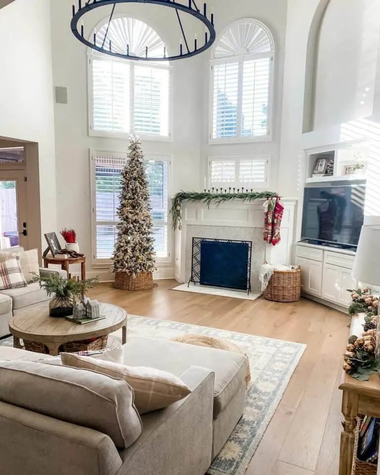 Flocked Tree Wicker Base