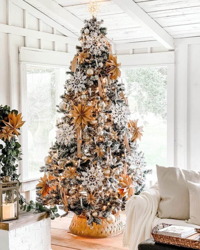 Gold Snowflake Tree