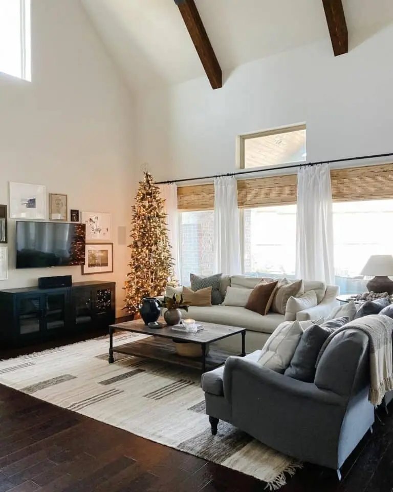 Gray Beige Christmas Corner