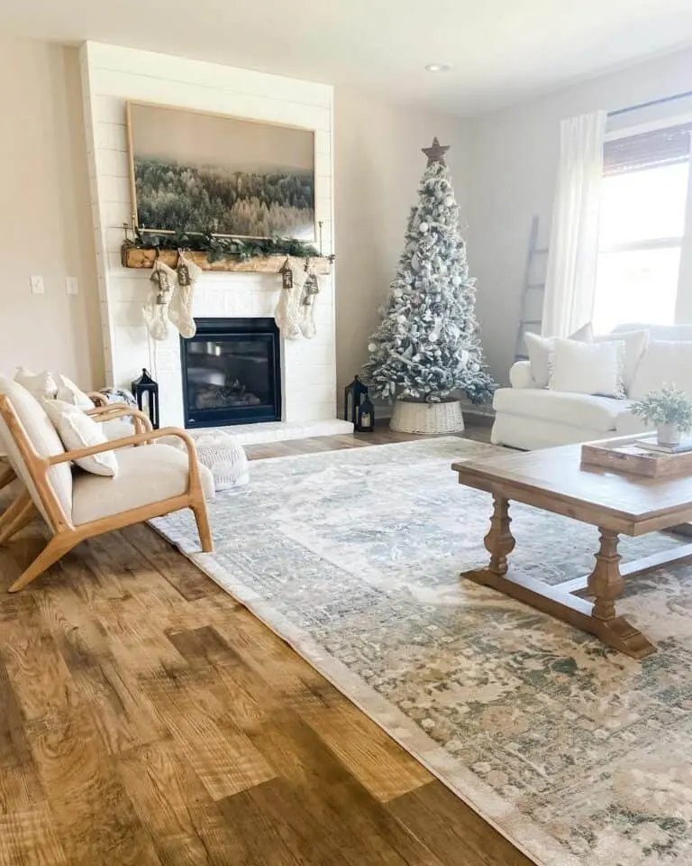 Green Garland Mantel