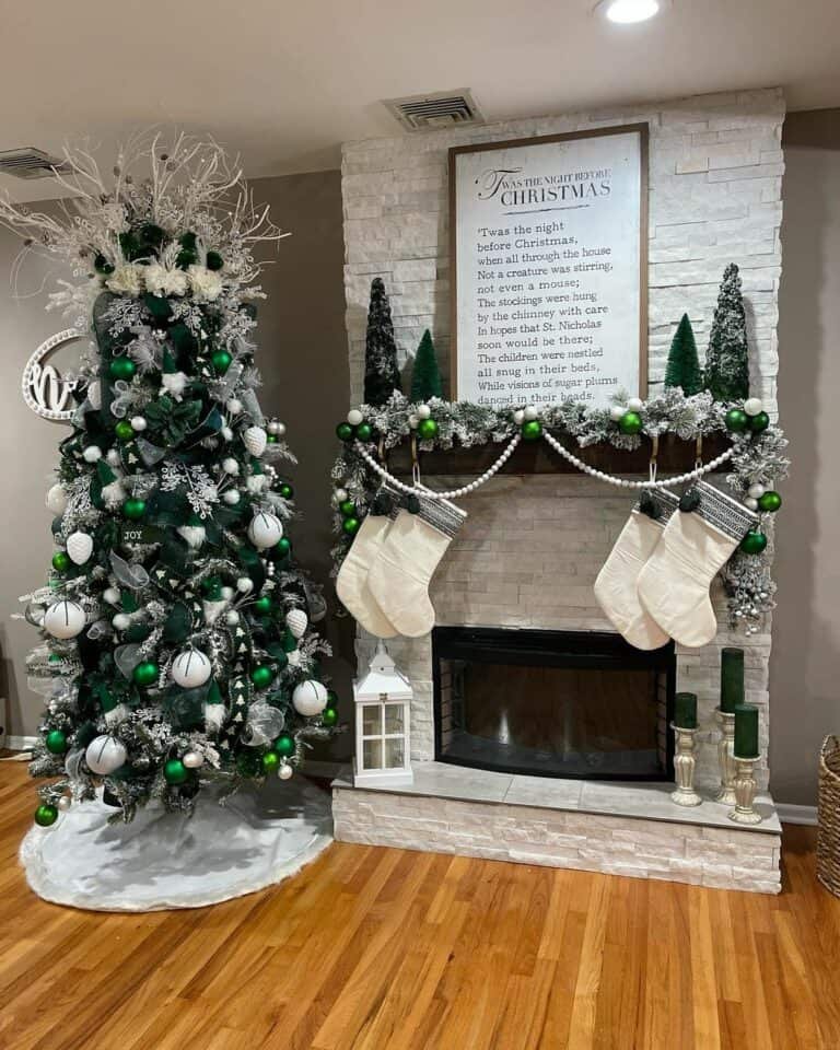 Green Gray Christmas Decor