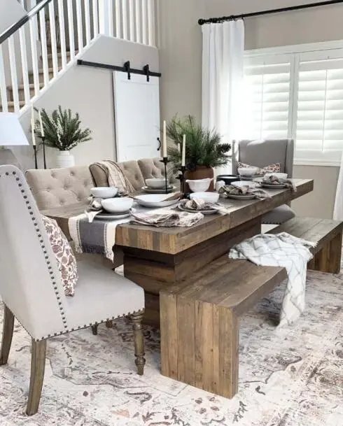 Greige Christmas Tables