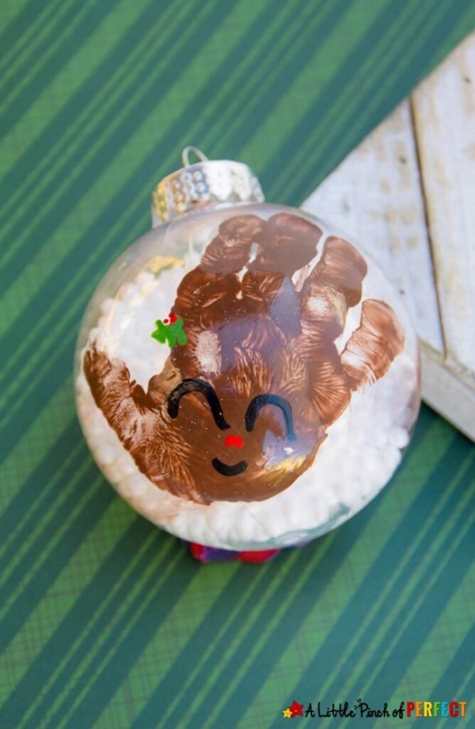 Handprint Reindeer Ornaments