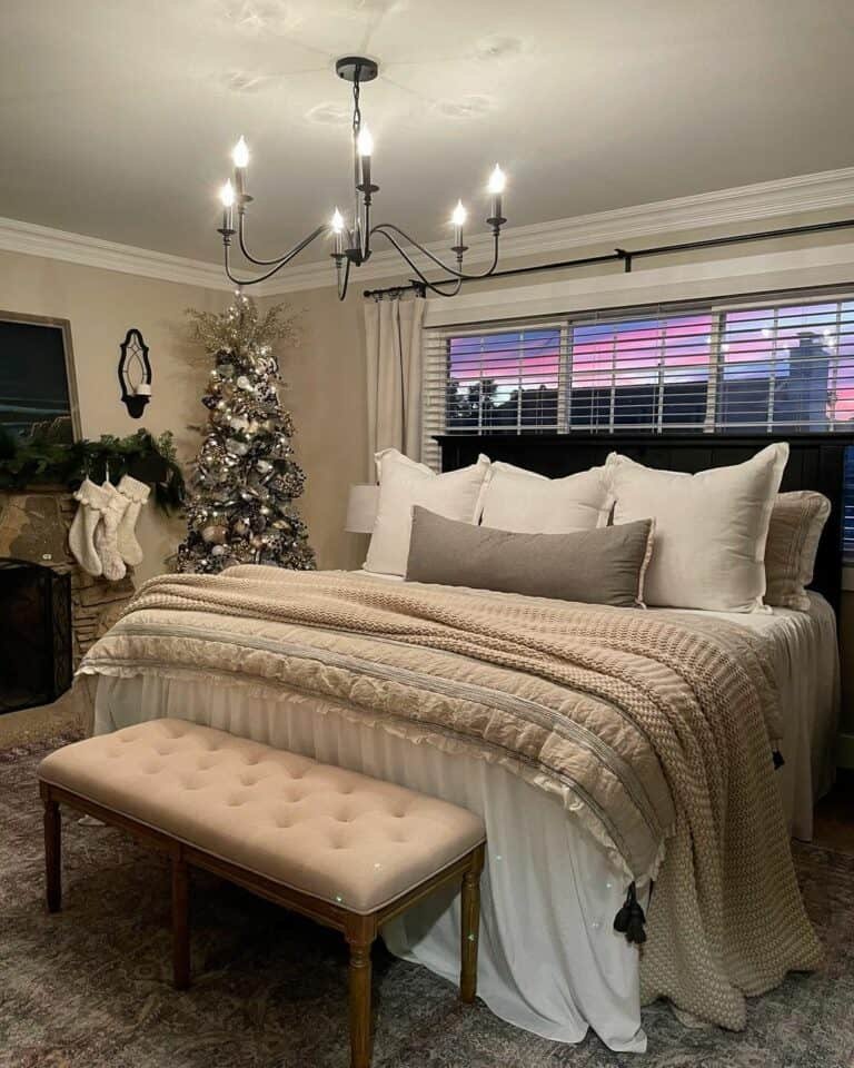 Neutral Bedroom Trees