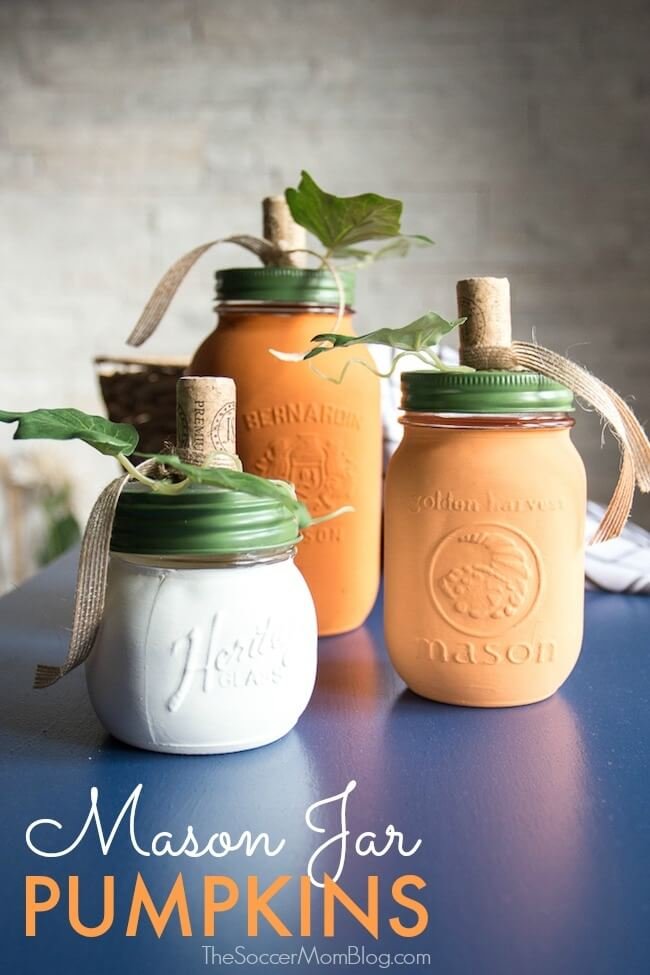 Orange Mason Jars