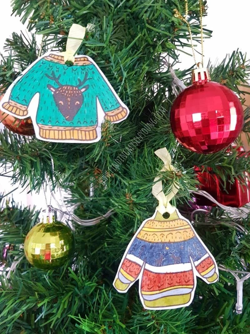 Paper Sweater Ornaments