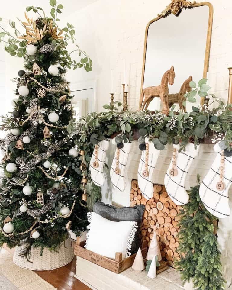 Plaid Knit Stockings