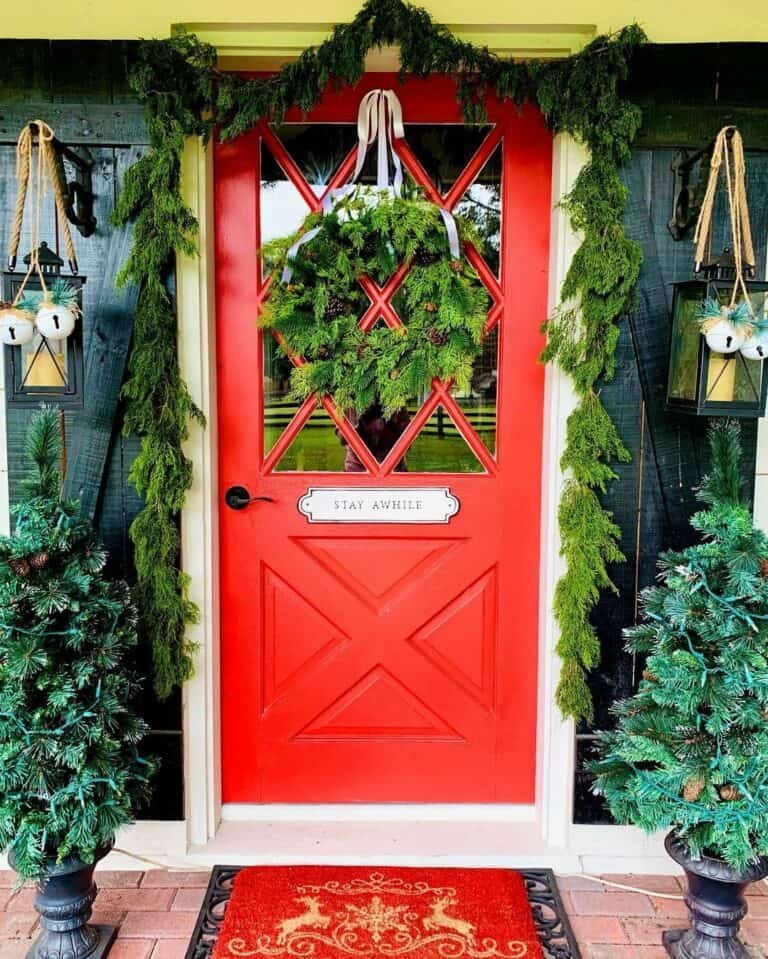 Red Door Wreath