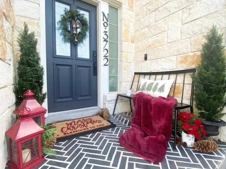 Red Lanterns Black Tiles