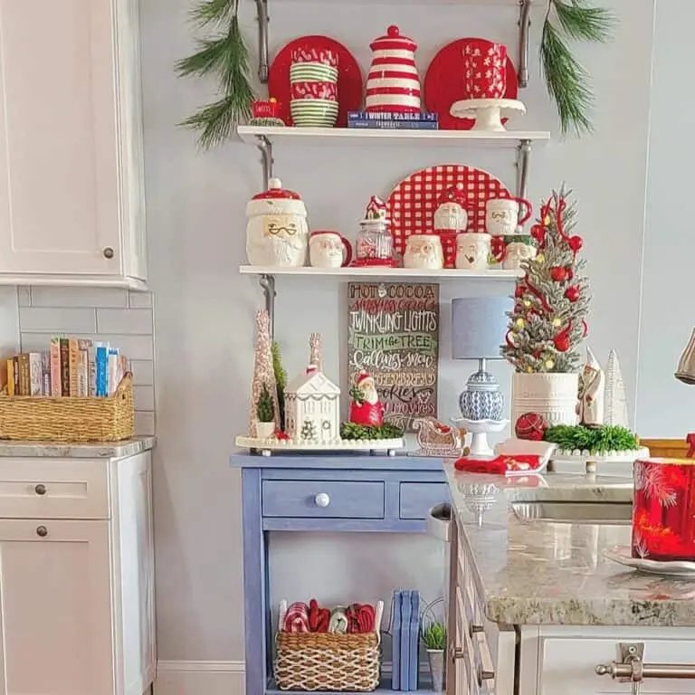 Red White Kitchen Display