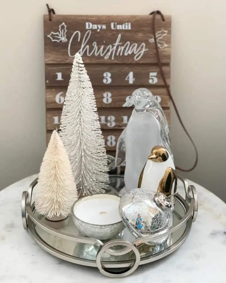 Silver Penguin Centerpiece