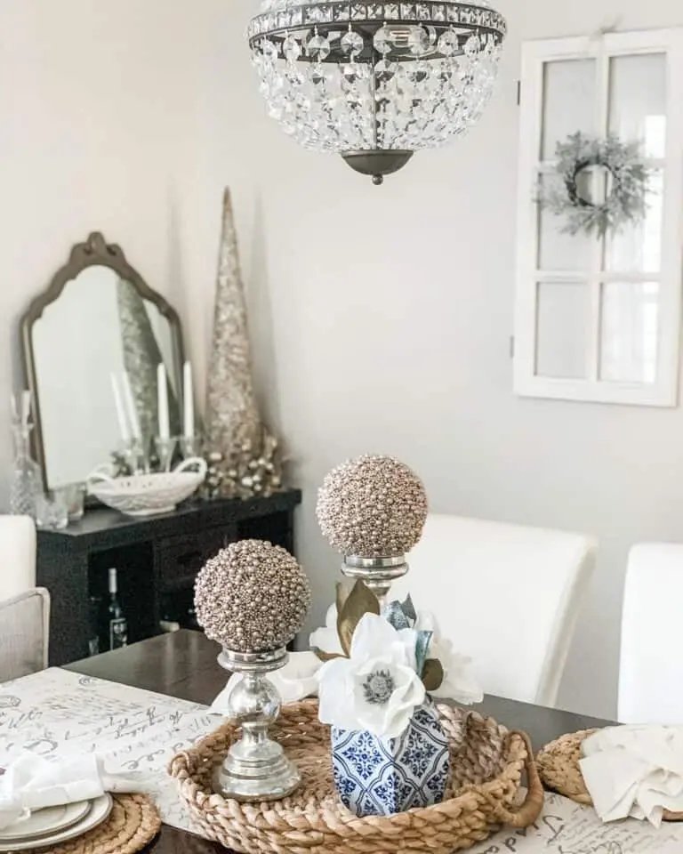 Silver Table Centerpieces