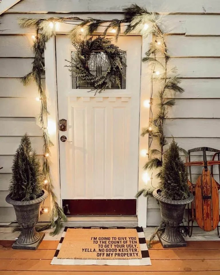 White Door Light Garland