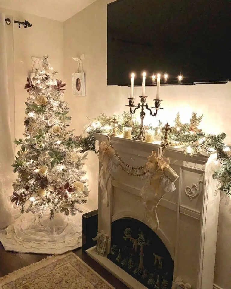 White Lace Tree Skirt
