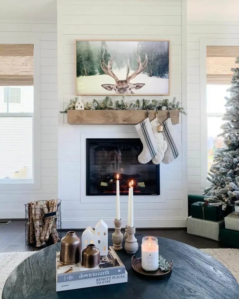 White Mantel Display