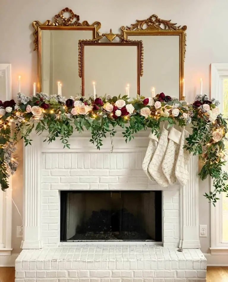 White Mantel Garland