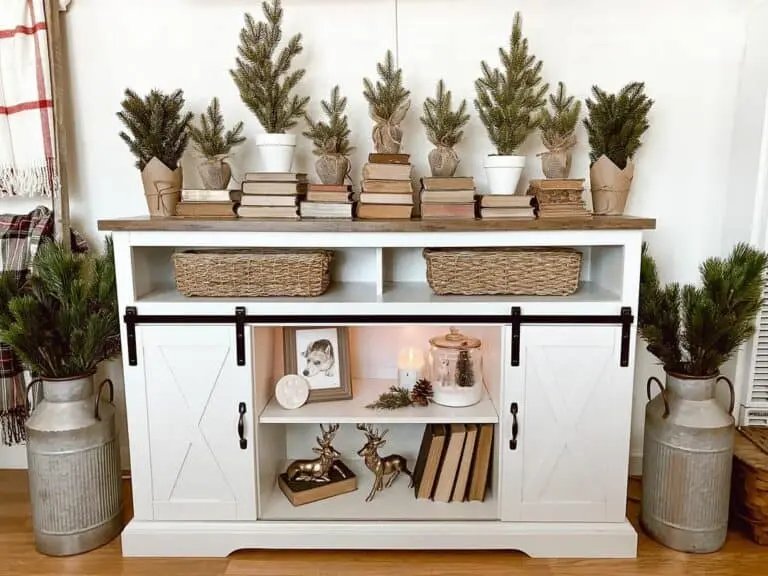 White Sideboard Display