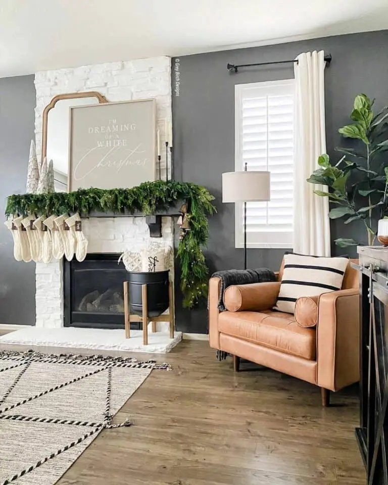 White Stocking Mantel