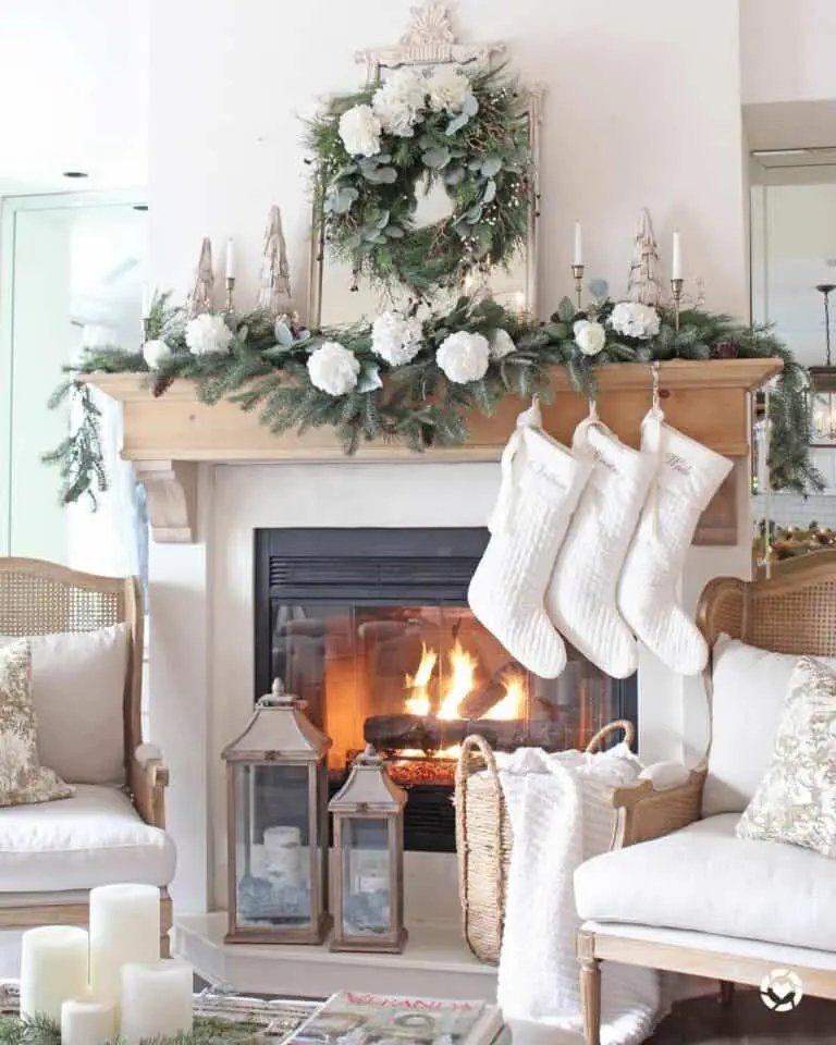 White Winter Mantel