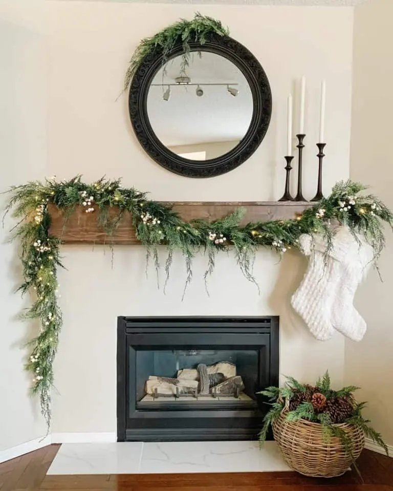 Wood Beam Mantel