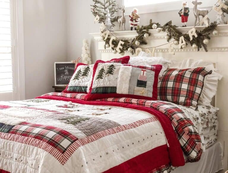 Embroidered Christmas Bedding