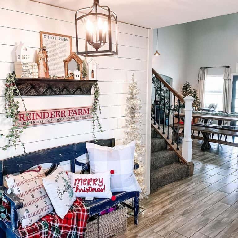 Flocked Entryway Tree