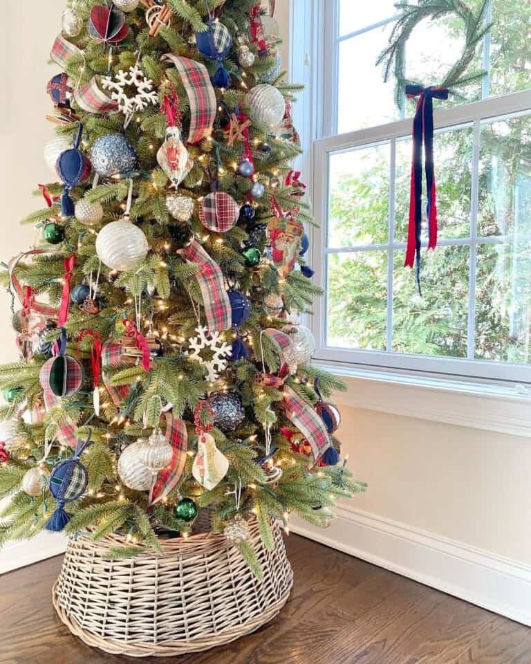 Red Blue Tree Ornaments