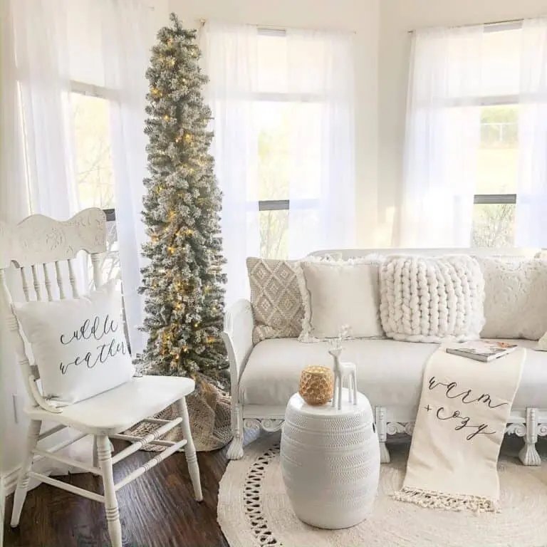 White Living Room Tree