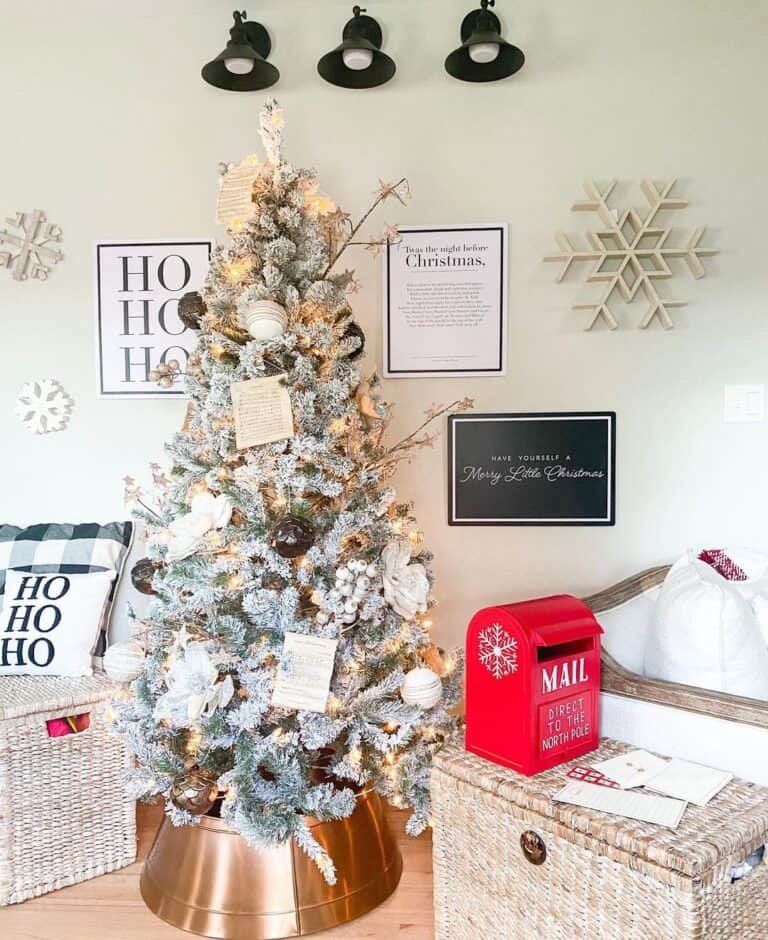 Wooden Snowflake Wall Art