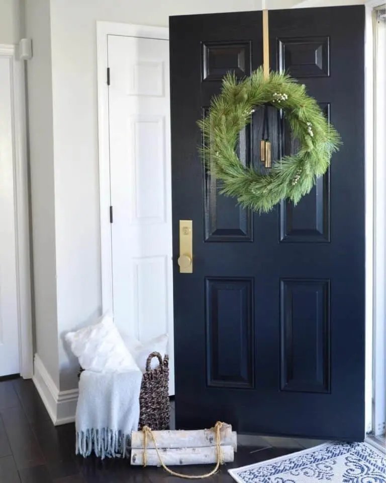 Black Door Winter Wreath