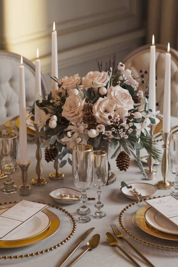 Gold Beige Table