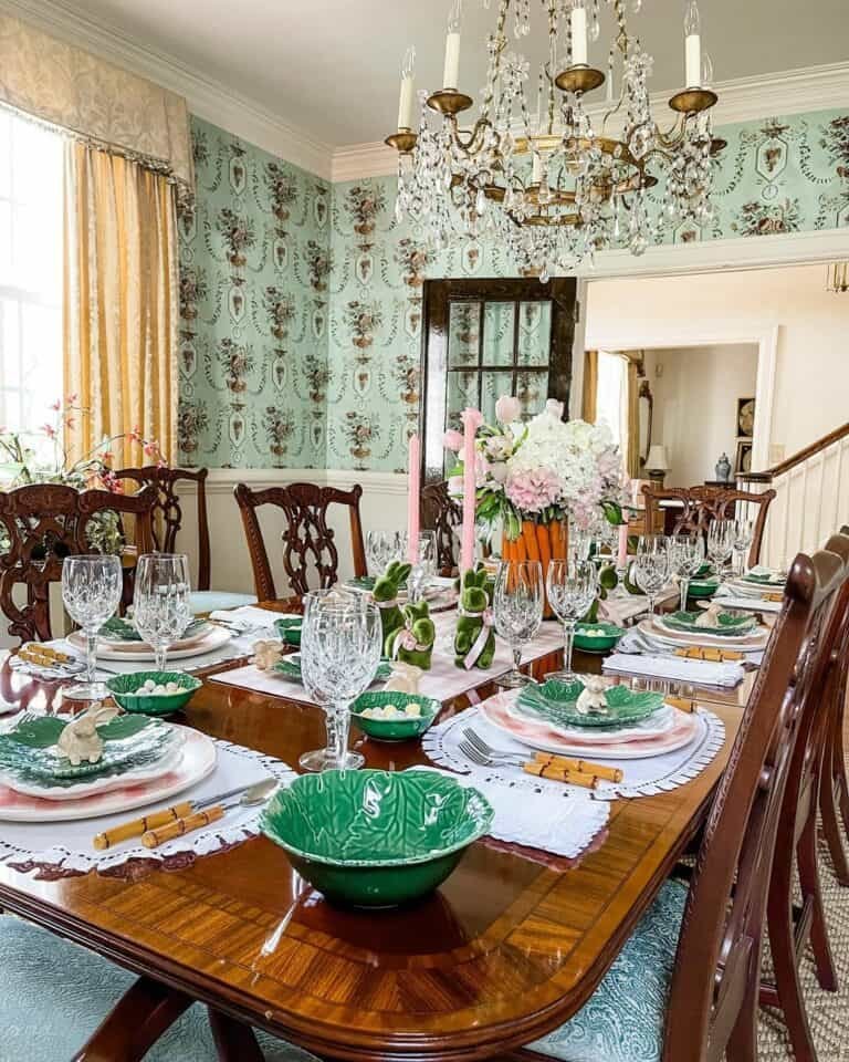 Green Easter Tablescape