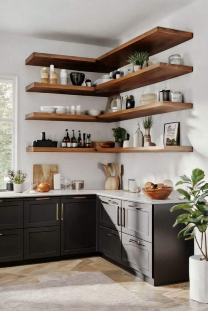 Open Kitchen Shelves
