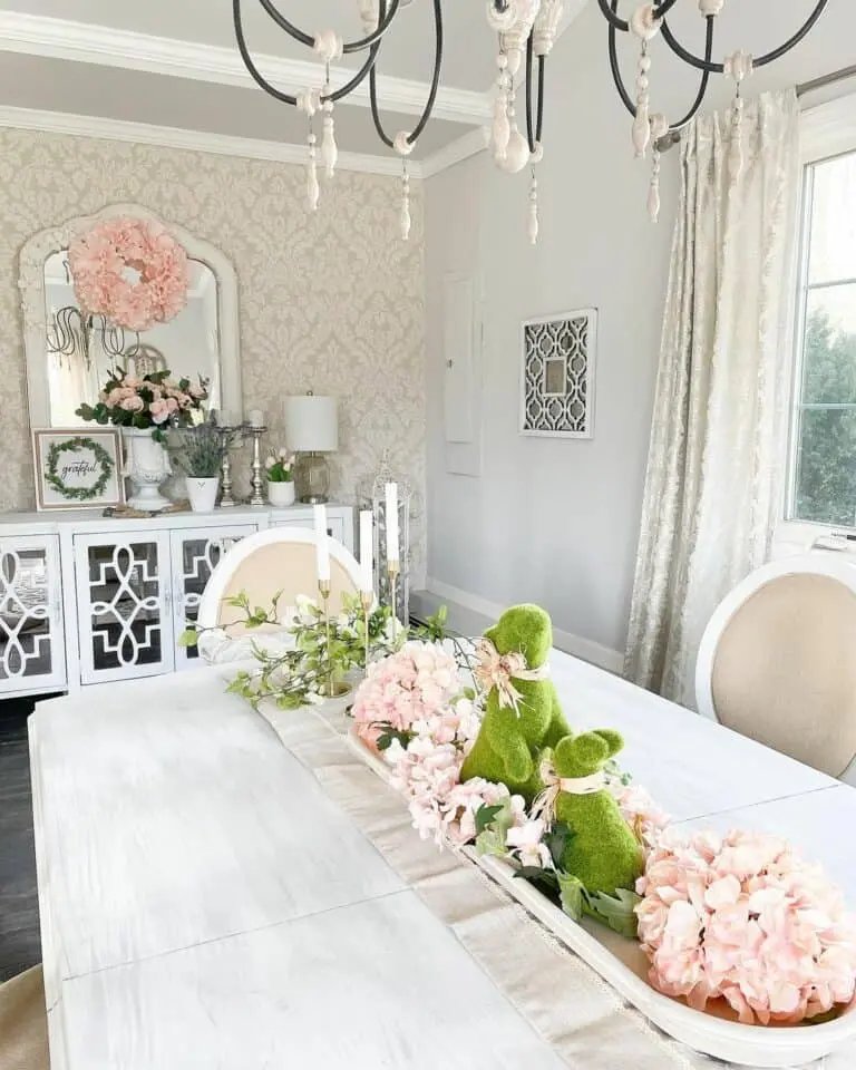 Pink Hydrangea Centerpiece
