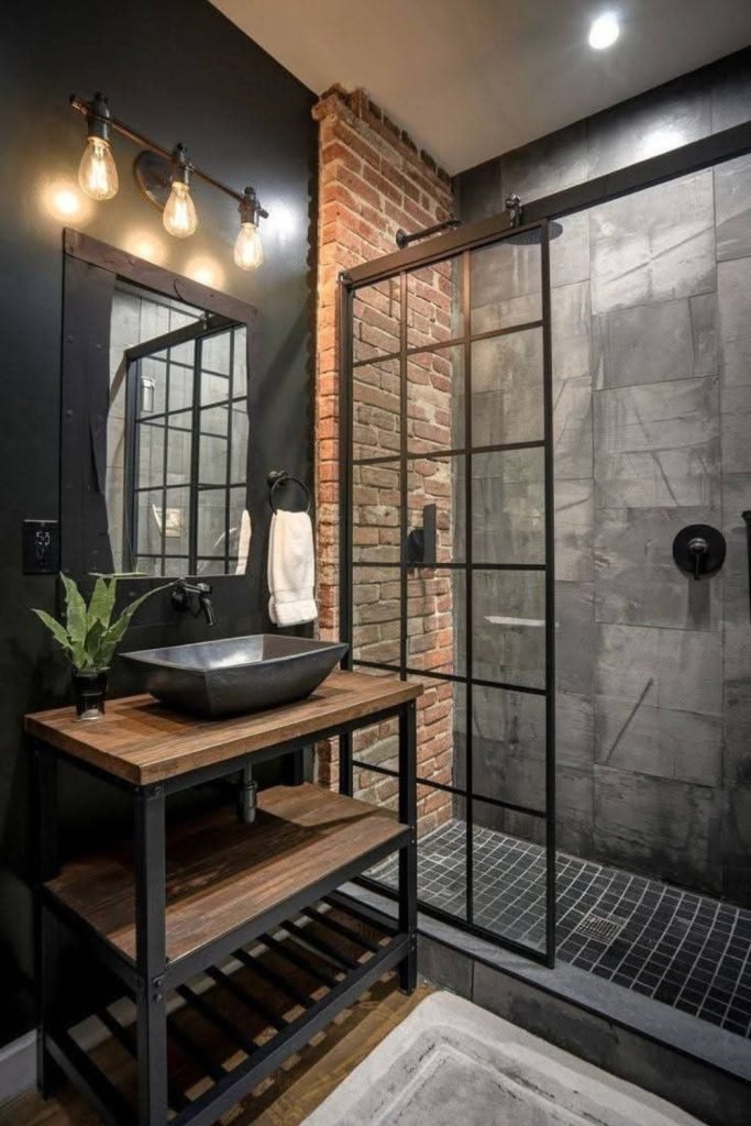 Concrete Wall Bathroom