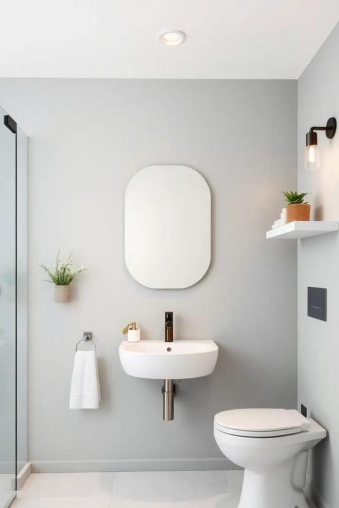 Gray Textured Bathroom